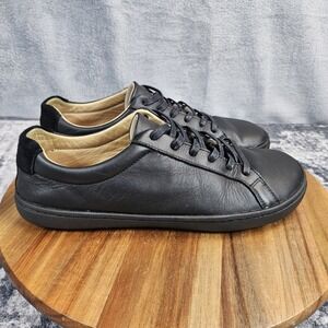 Origo Shoes Mens 8.5 Black Leather Low Top Everyday Sneakers Comfort Walking